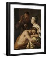 Samson and Delilah-Jan Lievens-Framed Art Print