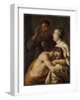 Samson and Delilah-Jan Lievens-Framed Art Print