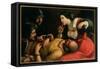 Samson and Delilah-Caravaggio-Framed Stretched Canvas