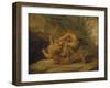 Samson and the Lion, c.1640-Peter Paul Rubens-Framed Giclee Print