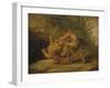 Samson and the Lion, c.1640-Peter Paul Rubens-Framed Giclee Print