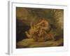 Samson and the Lion, c.1640-Peter Paul Rubens-Framed Giclee Print