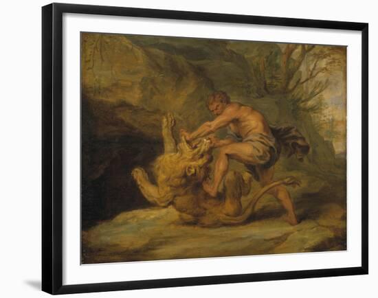 Samson and the Lion, c.1640-Peter Paul Rubens-Framed Giclee Print