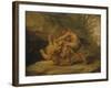 Samson and the Lion, c.1640-Peter Paul Rubens-Framed Giclee Print