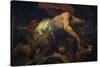 Samson and the Lion-Luca Giordano-Stretched Canvas