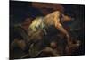 Samson and the Lion-Luca Giordano-Mounted Giclee Print