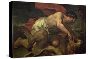 Samson and the Lion-Luca Giordano-Stretched Canvas