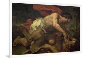 Samson and the Lion-Luca Giordano-Framed Giclee Print