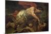 Samson and the Lion-Luca Giordano-Mounted Premium Giclee Print