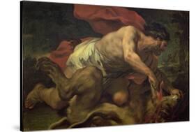 Samson and the Lion-Luca Giordano-Stretched Canvas