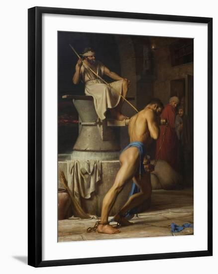 Samson and the Philistines, 1863-Carl Bloch-Framed Giclee Print