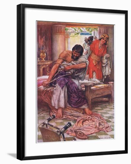 Samson Broke the Ropes That Bound Him-Arthur A. Dixon-Framed Giclee Print