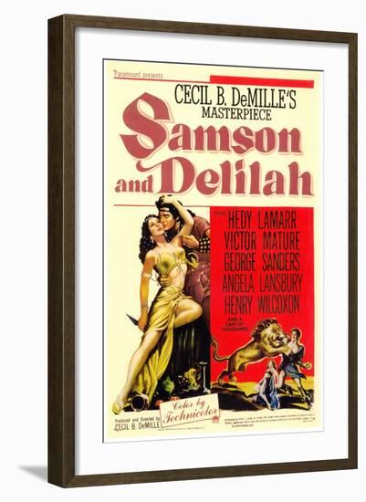 Samson & Delilah, 1949-null-Framed Art Print