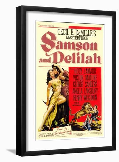 Samson & Delilah, 1949-null-Framed Art Print