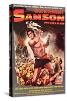 Samson & Delilah, German Movie Poster, 1949-null-Stretched Canvas