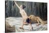 Samson Et Dalila  (Samson and Delilah) Peinture De Max Liebermann (1847-1935) 1902 Dim 151,2X212 C-Max Liebermann-Stretched Canvas