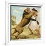 Samson Fighting a Lion-Clive Uptton-Framed Giclee Print