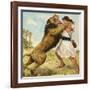 Samson Fighting a Lion-Clive Uptton-Framed Giclee Print