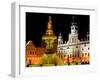 Samson fountain and Town Hall, Ceske Budejovice, Czech Republic-Russell Young-Framed Premium Photographic Print