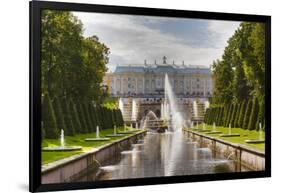 Samson Fountain, Great Palace, view from Sea Canal, Peterhof, UNESCO World Heritage Site, near St.-Richard Maschmeyer-Framed Photographic Print