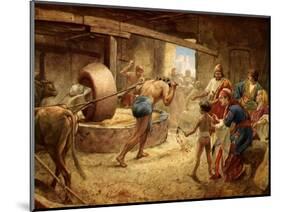 Samson Grinding in Prison at Gaza - Bible-William Brassey Hole-Mounted Giclee Print