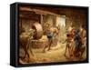 Samson Grinding in Prison at Gaza - Bible-William Brassey Hole-Framed Stretched Canvas