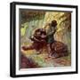 Samson kills a lion by J James Tissot - Bible-James Jacques Joseph Tissot-Framed Giclee Print