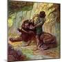 Samson kills a lion by J James Tissot - Bible-James Jacques Joseph Tissot-Mounted Giclee Print