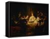 Samson Posing a Riddle at the Wedding Feast, 1638-Rembrandt van Rijn-Framed Stretched Canvas