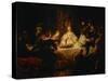 Samson Posing a Riddle at the Wedding Feast, 1638-Rembrandt van Rijn-Stretched Canvas