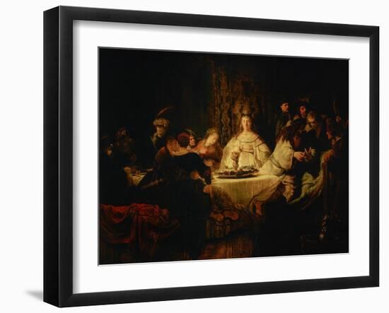 Samson Posing a Riddle at the Wedding Feast, 1638-Rembrandt van Rijn-Framed Giclee Print