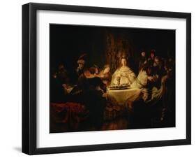 Samson Posing a Riddle at the Wedding Feast, 1638-Rembrandt van Rijn-Framed Giclee Print