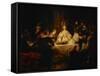 Samson Posing a Riddle at the Wedding Feast, 1638-Rembrandt van Rijn-Framed Stretched Canvas