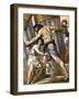 Samson Pulling Down the Temple of Dagon, God of the Philistines, Mid 19th Century-null-Framed Giclee Print
