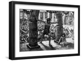 Samson puts down the pillars', by Tissot -Bible-James Jacques Joseph Tissot-Framed Giclee Print