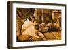 Samson reveals his secret to Delila - Bible-James Jacques Joseph Tissot-Framed Giclee Print