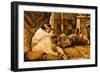 Samson reveals his secret to Delila - Bible-James Jacques Joseph Tissot-Framed Giclee Print