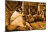 Samson reveals his secret to Delila - Bible-James Jacques Joseph Tissot-Mounted Giclee Print