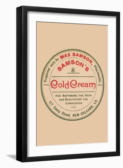 Samson's Cold Cream-null-Framed Art Print