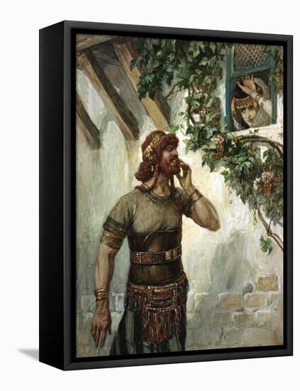 Samson Seeth Delilah at Her Window-James Jacques Joseph Tissot-Framed Stretched Canvas