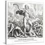 Samson slays a thousand Philistines, Judges-Julius Schnorr von Carolsfeld-Stretched Canvas