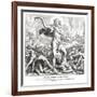 Samson slays a thousand Philistines, Judges-Julius Schnorr von Carolsfeld-Framed Giclee Print