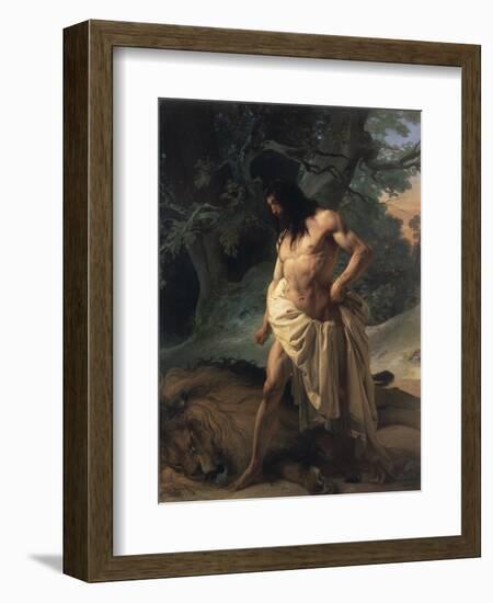 Samson Slays the Lion-Francesco Hayez-Framed Giclee Print