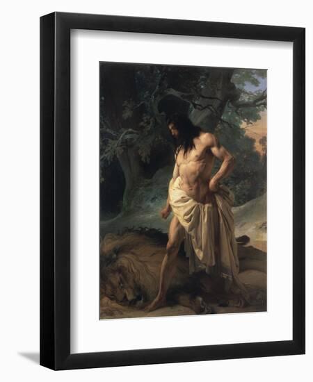 Samson Slays the Lion-Francesco Hayez-Framed Giclee Print