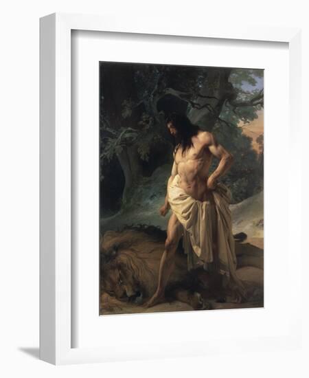 Samson Slays the Lion-Francesco Hayez-Framed Giclee Print