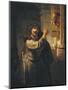 Samson Threatening His Father-In-Law-Rembrandt van Rijn-Mounted Giclee Print