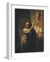 Samson Threatening His Father-In-Law-Rembrandt van Rijn-Framed Giclee Print