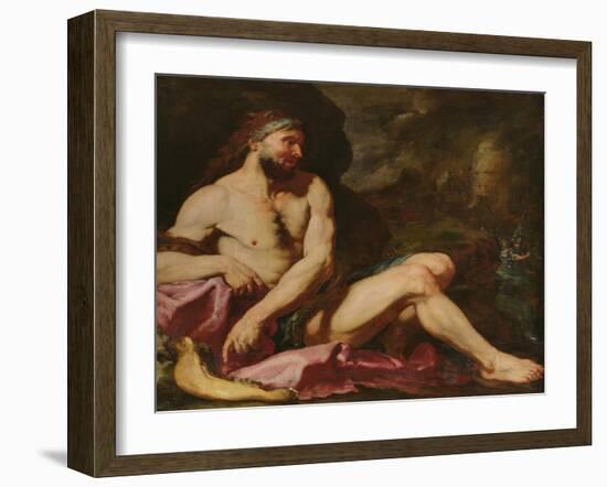 Samson Victorious (Oil on Canvas)-Giambattista Langetti-Framed Giclee Print