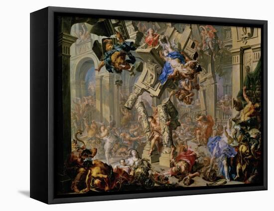 Samsons Revenge-Johann Georg Platzer-Framed Stretched Canvas