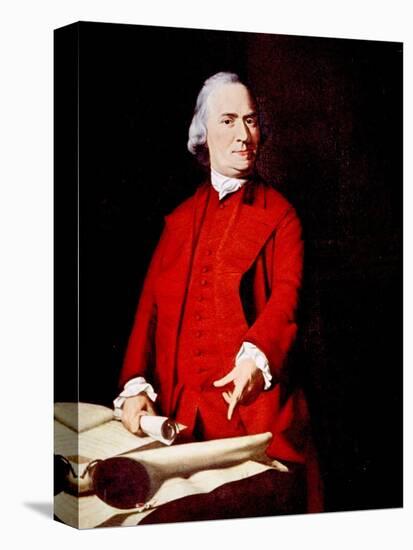 Samuel Adams, Portrait Depicting Adams Pointing to the Massachusetts Charter-John Singleton Copley-Stretched Canvas
